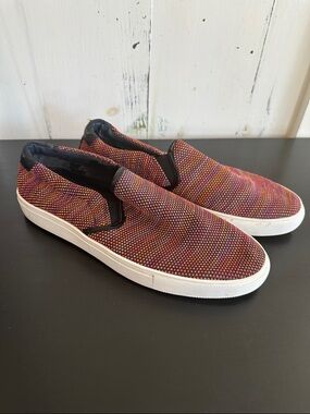 Sam Edelman Multicolor Woven Slip-On Loafers with White Sole
